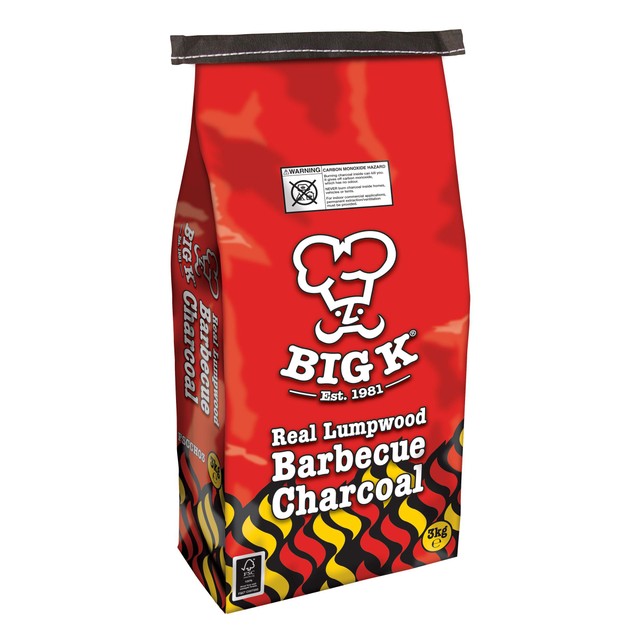 Big K lumpwood charcoal 3kg - British product