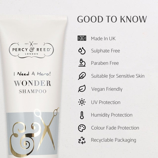 Percy & Reed shampoo 50ml, imported from the UK