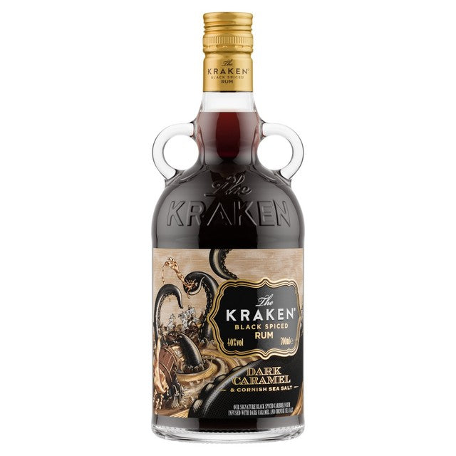 Kraken Black Spiced Rum bottle - British product