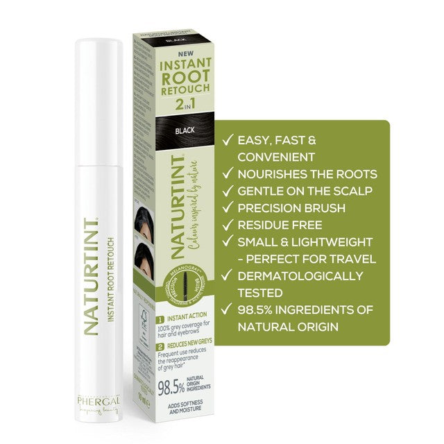 Naturtint Black Root Touch Up Hair Dye 10g, imported from the UK
