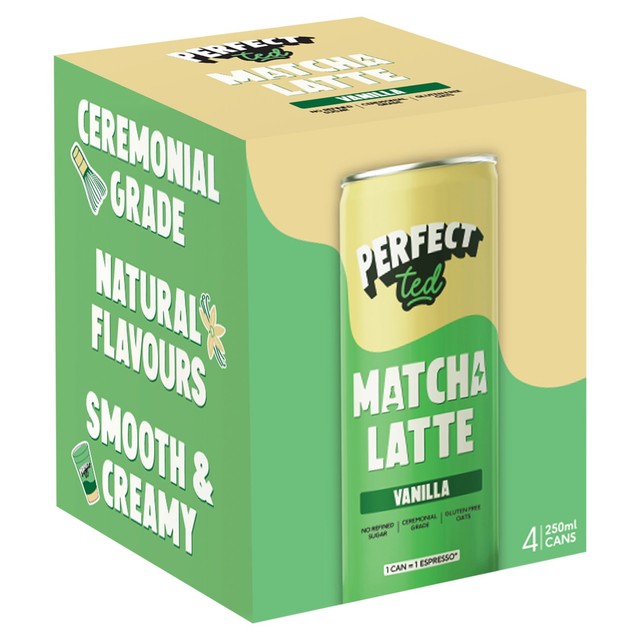 PerfectTed vanilla matcha latte oat drink, UK version