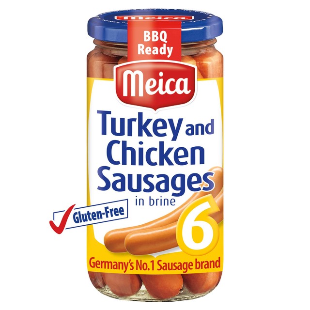 Meica Turkey & Chicken Hot Dog Sausages 380g, imported from the UK