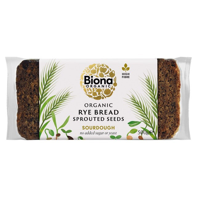 Biona rye bread with sprouted seeds 500g - British product
