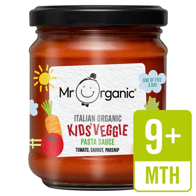 Mr Organic tomato carrot parsnip pasta sauce 200g, imported from the UK