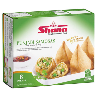 Shana Punjabi Samosas Vegetarian Frozen Indian Snack 460g