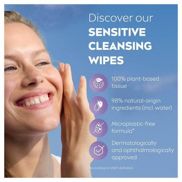 Nivea sensitive cleansing face wipes 25 pack, imported from the UK