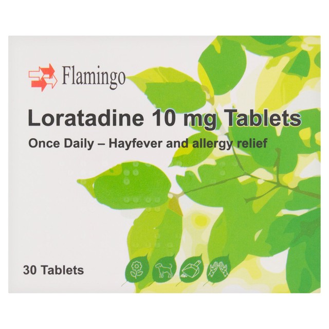 Flamingo Loratadine Hayfever & Allergy Relief Tablets 30 Tablets - British product