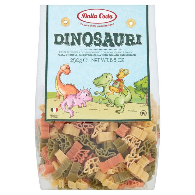 Della Costa tri-colour dinosaur pasta 250g - British product