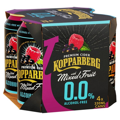 M&S Kopparberg Alcohol Free Mixed Fruit Cider 4 x 330ml Cans- Buy online at McGrocer