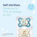 MAM Night 0-6m Baby Soother 2pk, imported from the UK