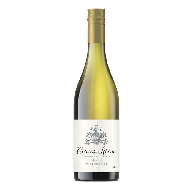 M&S Cotes Du Rhone Blanc white wine 75cl, imported from the UK