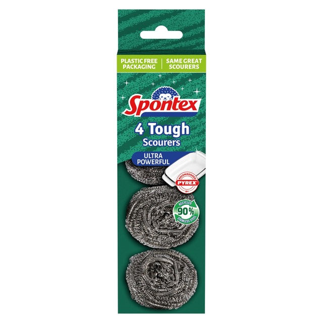 Spontex Tough Scourer 4 pack (British brand)