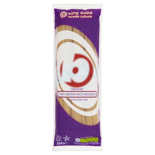 King Soba brown rice noodles 250g, UK version