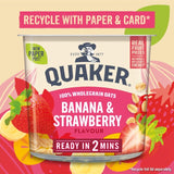 Quaker banana strawberry porridge pot 58g, imported from the UK