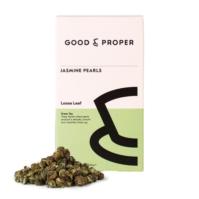 Good & Proper Tea jasmine pearls green tea 50g, UK version