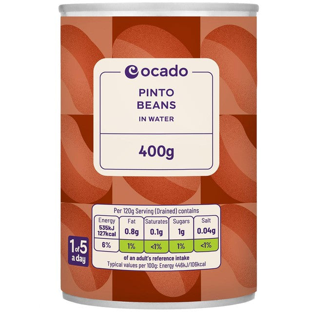 Ocado pinto beans in water 400g can, imported from the UK