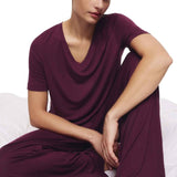 M&S women's pyjama set dark magenta M, imported from the UK