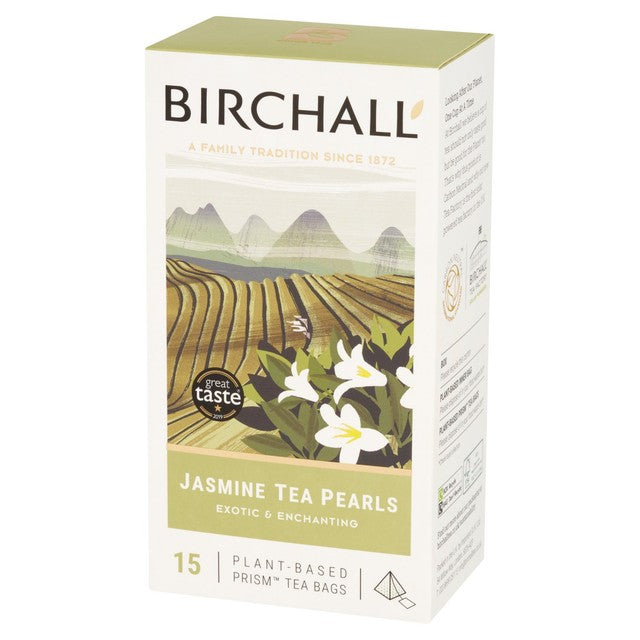 Birchall Jasmine Tea Pearls green tea with jasmine 15 bags - British product