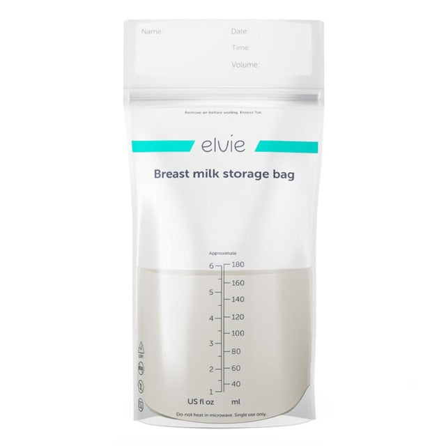 Elvie Breast Milk Storage Bags 180ml 100 pack - British product
