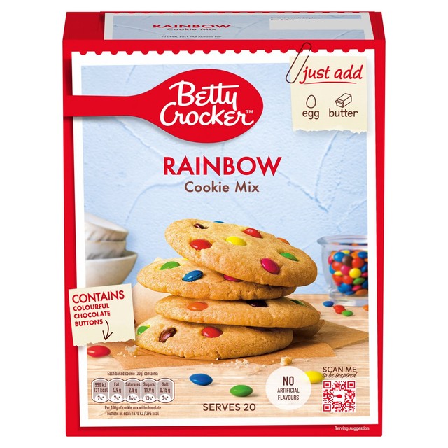 Betty Crocker rainbow cookie mix 495g - British product