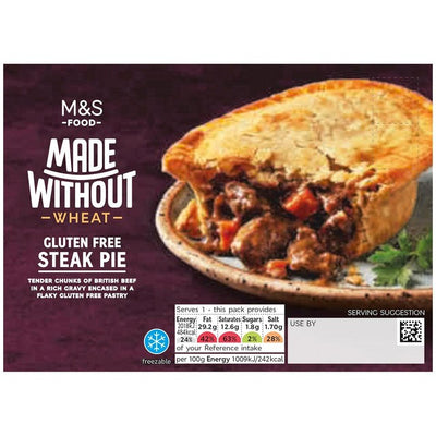 Tourte au steak sans blé M&S 200 g