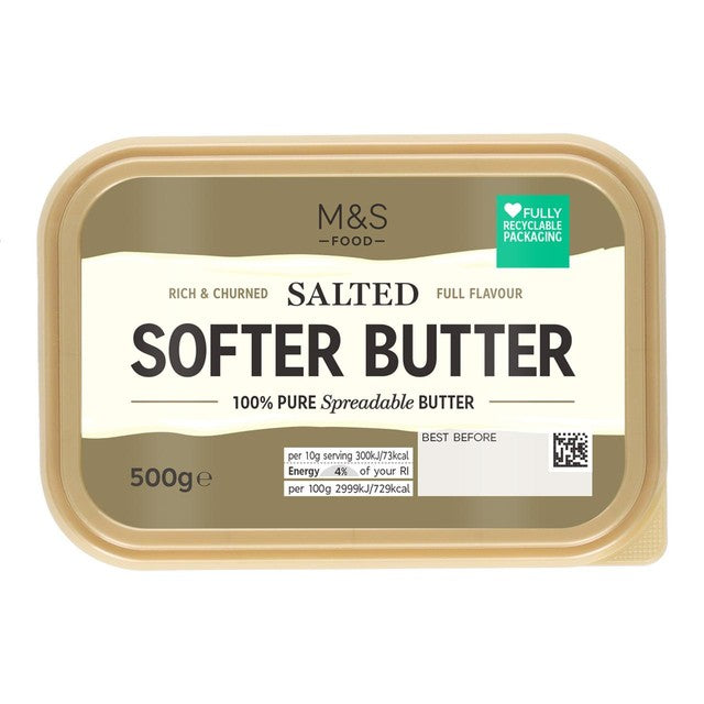 M&S salted softer butter 500g, imported from the UK