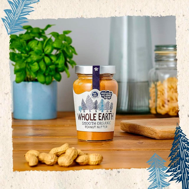 Whole Earth Organic Smooth Peanut Butter 340g (British brand)