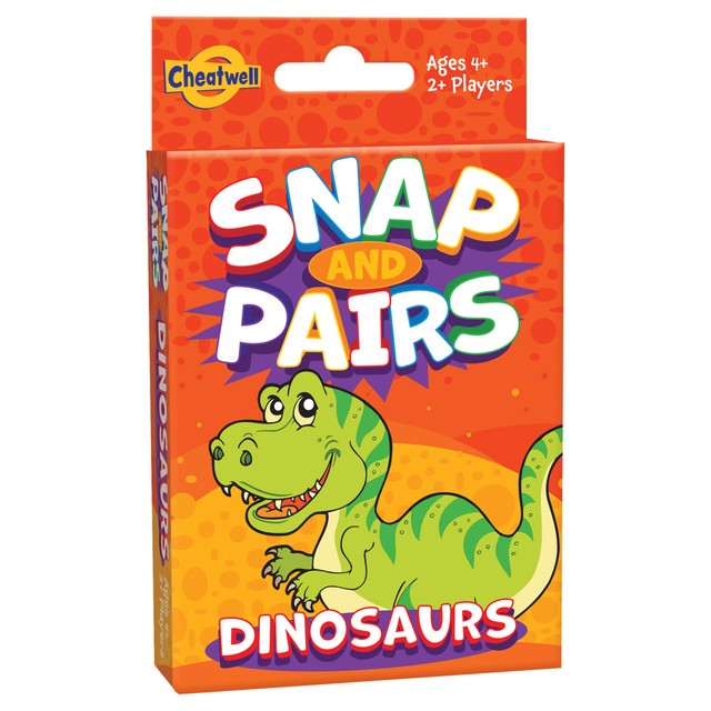 Cheatwell Games Dinosaur Snap & Pairs card game - British product