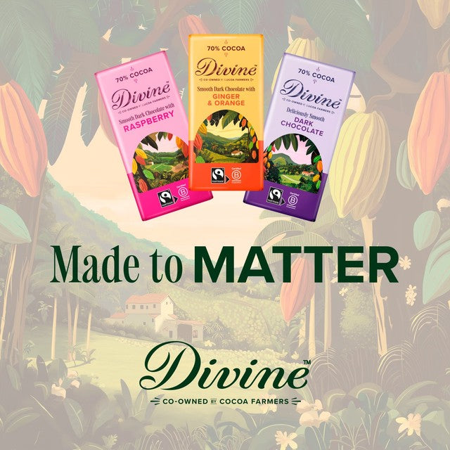 Divine dark chocolate bar with pink Himalayan salt 90g - British product