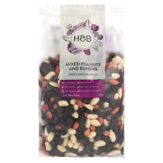 Holland & Barrett mixed peanuts and raisins 850g, UK version