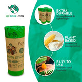 Eco Green Living compostable caddy bags 10L - British product