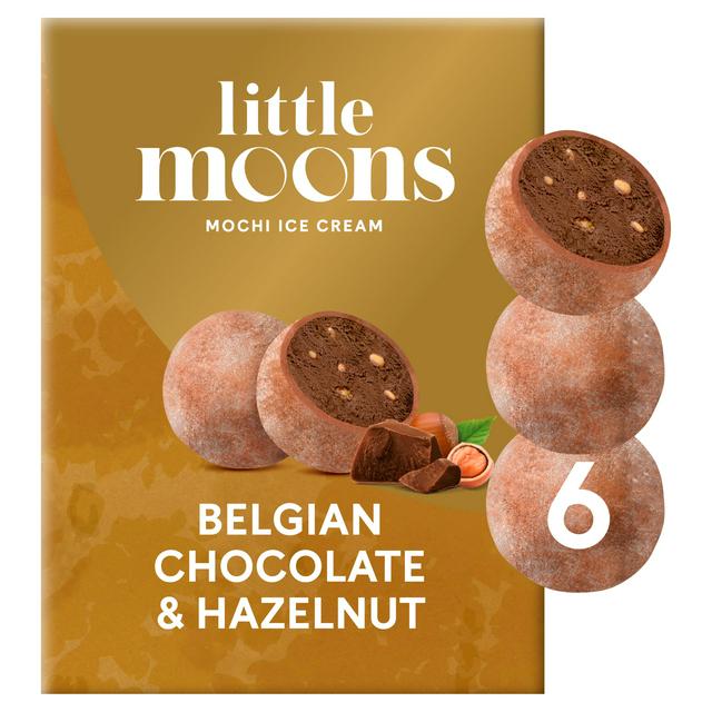 Little Moons Belgian Chocolate Hazelnut Ice Cream x6 192g