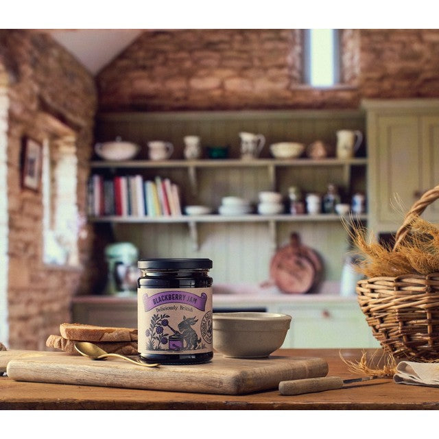 Diddly Squat Farm blackberry jam jar (British brand)