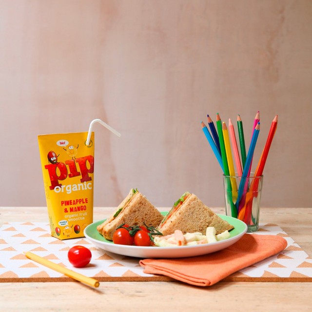 Pip Organic Pineapple & Mango Kids Smoothie Cartons 4 x 180ml, imported from the UK