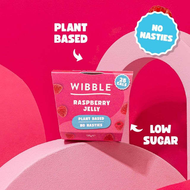 Wibble raspberry jelly pot 125g (British brand)