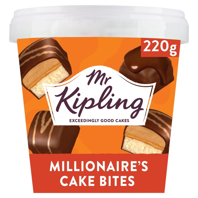 Mr Kipling millionaire cake bites sharing tub - British product