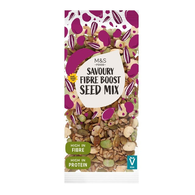 M&S Savoury Fibre Boost Seed Mix with Tamari Seasoning 50g, imported from the UK