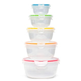 LocknLock round food container set 5-piece with assorted sizes, UK version