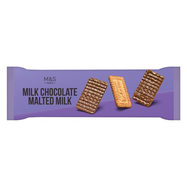 M&S milk chocolate malted milk biscuits, imported from the UK