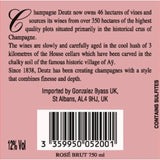 Deutz Brut Rose Champagne 75cl - British product