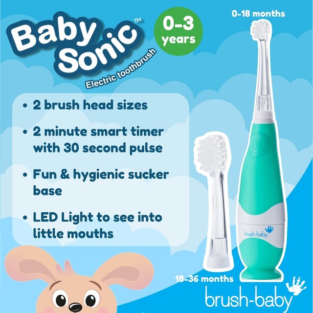 Brush-Baby BabySonic electric toothbrush for 0-3 years - British product