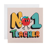 M&S apple teacher thank you card 15x15cm, UK version