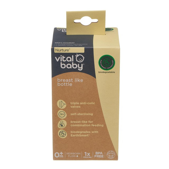 Vital Baby Nurture Breast Like baby bottle 240ml (British brand)