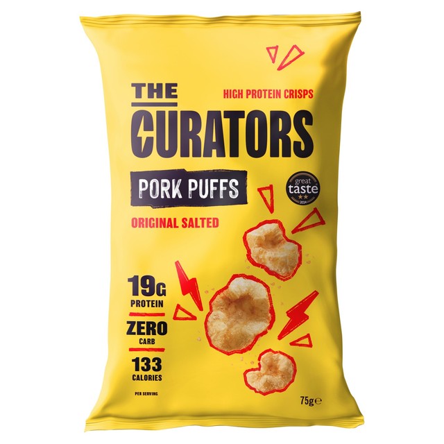 The Curators original salted pork puffs 75g bag (British brand)