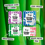Cheeky Panda bamboo core night pads 10 pack 350mm (British brand)