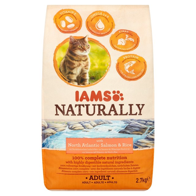 Iams cat food North Atlantic Salmon & Rice 2.7kg, UK version