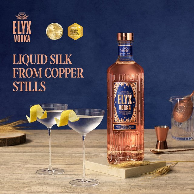 Absolut Elyx premium Swedish vodka bottle 70cl - British product