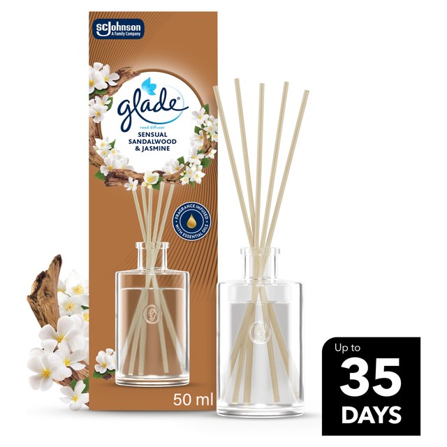 Glade sandalwood and jasmine reed diffuser 50ml, UK version