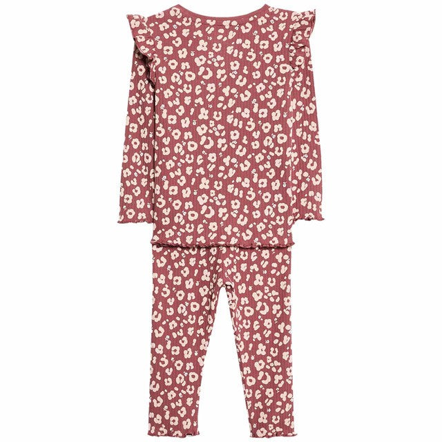 M&S leopard jersey outfit pink 3-6 months, imported from the UK