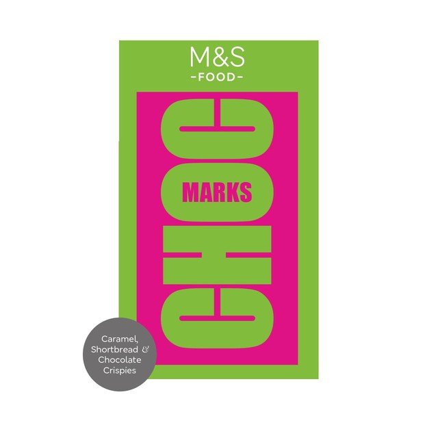 M&S chocolate bar with caramel, shortbread, and crispies 180g, imported from the UK